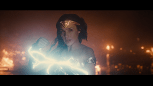 Wonder Woman holds lightning