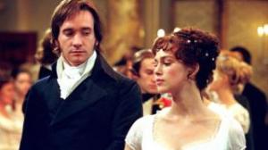 Elizabeth and Darcy look askance