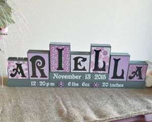 Ariella baby name decorative block