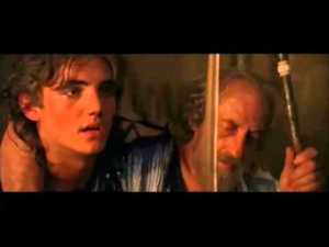 Aeneas and Anchises in Troy movie