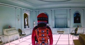 Astronaut in bedroom, near end of 2001: A Space Odyssey