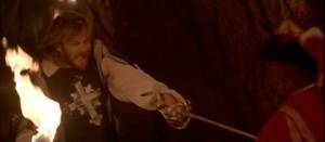 Athos with sword and torch (Three Musketeers