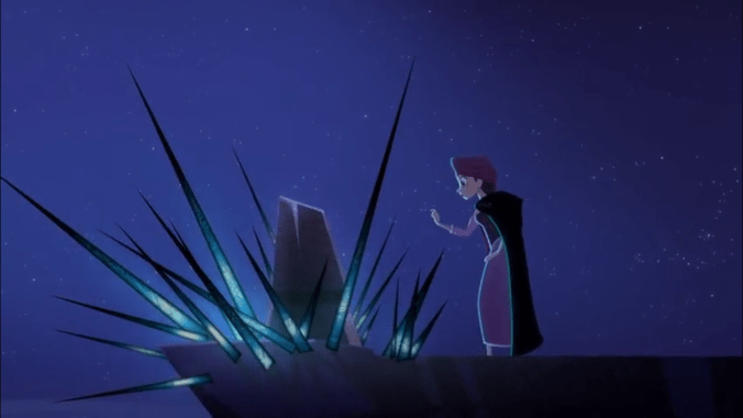 Rapunzel and the black rocks